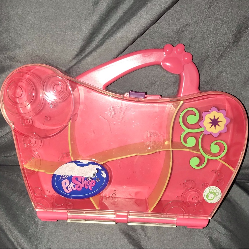 Littlest pet shop plastic storage carry case LPS Hasbro Rare